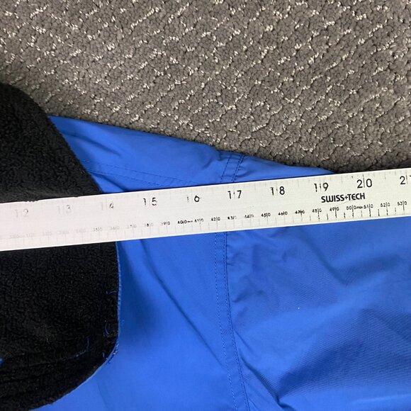 LL Bean Fleece Lined Jacket Misses Large Blue Nylon Full Zip Up 9U894 9 U894 - Picture 13 of 15